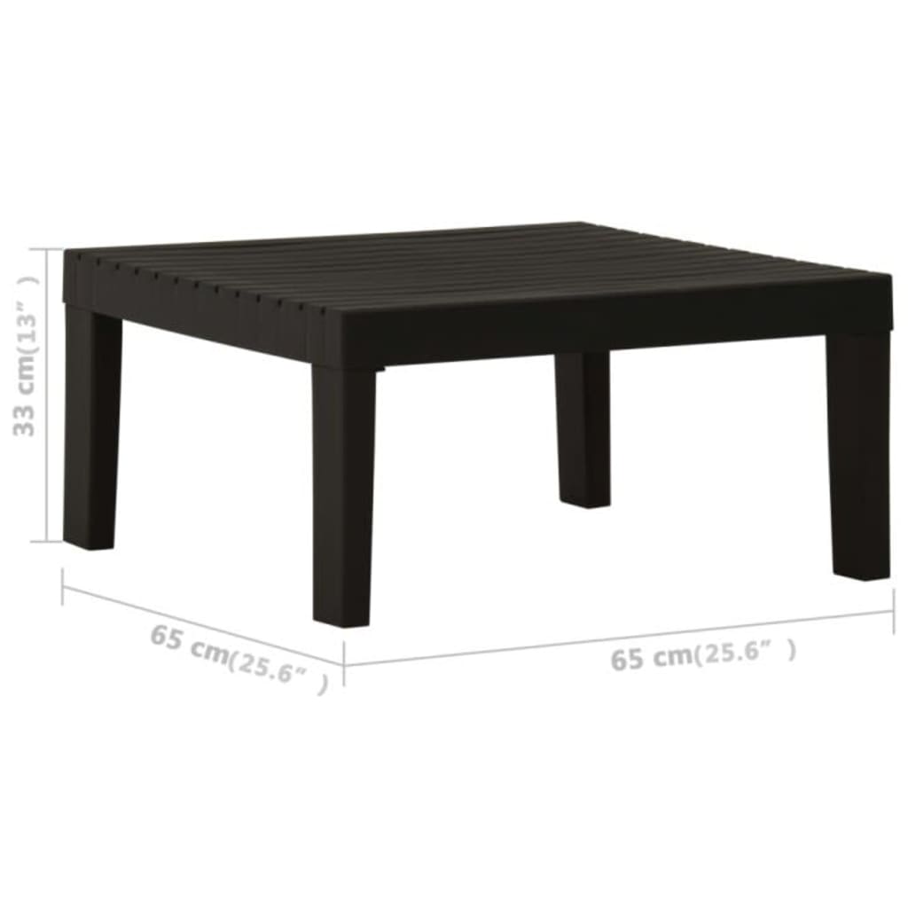 -Delige Loungeset Met Kussens Kunststof 4 Grijs