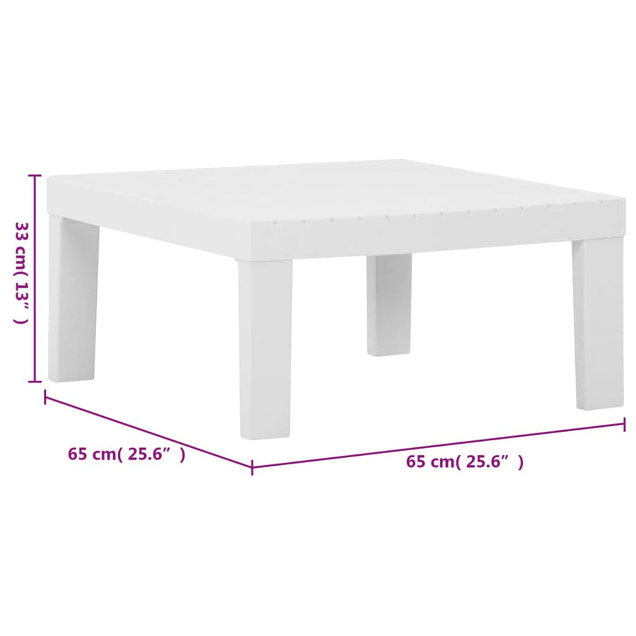 -Delige Loungeset Met Kussens Kunststof 6 Wit