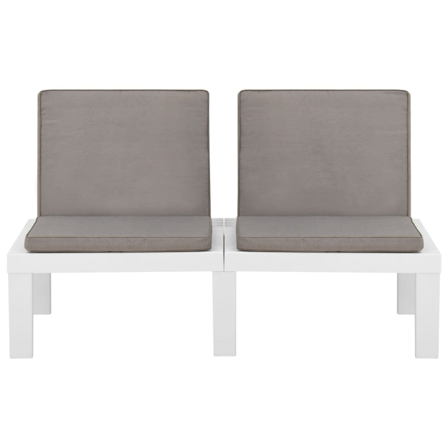 -Delige Loungeset Met Kussens Kunststof 6 Wit