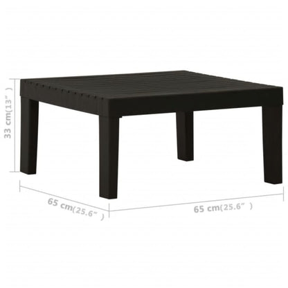 -Delige Loungeset Met Kussens Kunststof 6 Grijs