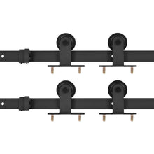 Hardwaresets Voor Schuifdeuren Staal 2 200 cm Zwart