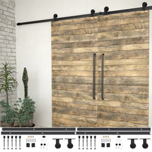 Hardwaresets Voor Schuifdeuren Staal 2 200 cm Zwart