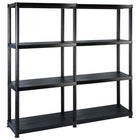Opbergrek 4-laags 61x30,5x130 cm kunststof zwart