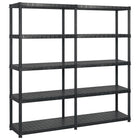 Opbergrek 5-laags kunststof zwart 183x45,7x185 cm