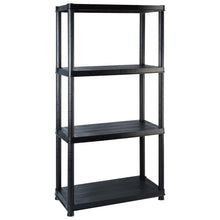 Opbergrek 4-Laags 83X30,5X30 Cm Kunststof Zwart 183 x 30.5 x 130 cm