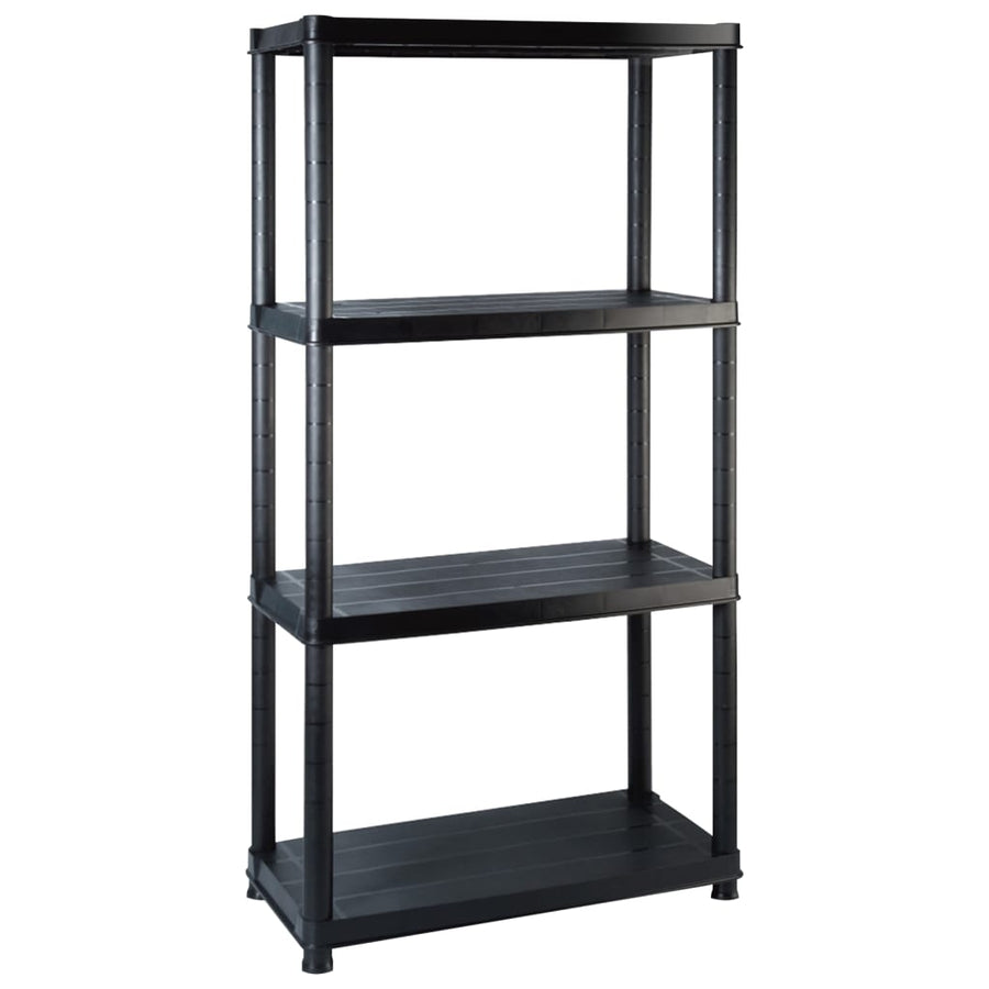 Opbergrek 4-Laags 83X30,5X30 Cm Kunststof Zwart 183 x 30.5 x 130 cm