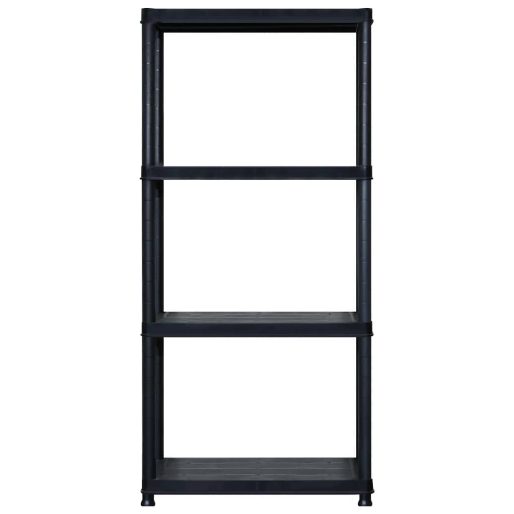 Opbergrek 4-Laags 83X30,5X30 Cm Kunststof Zwart 183 x 30.5 x 130 cm