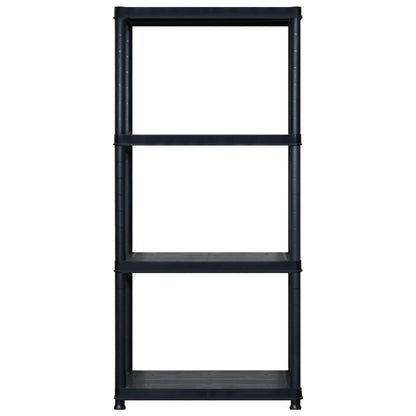 Opbergrek 4-Laags 83X30,5X30 Cm Kunststof Zwart 183 x 30.5 x 130 cm