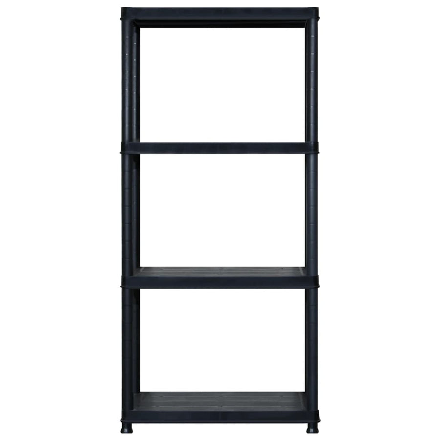 Opbergrek 4-Laags 83X30,5X30 Cm Kunststof Zwart 183 x 30.5 x 130 cm