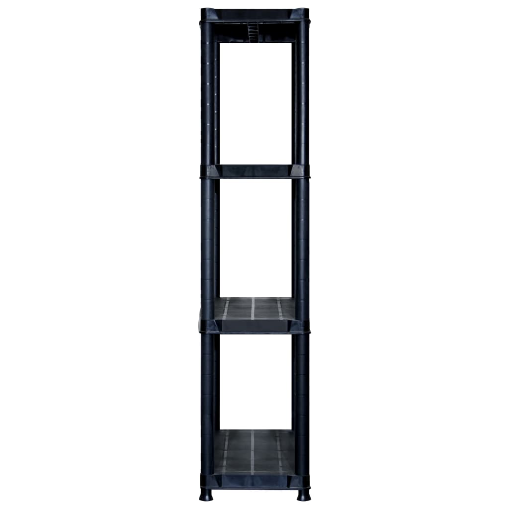 Opbergrek 4-Laags 83X30,5X30 Cm Kunststof Zwart 183 x 30.5 x 130 cm