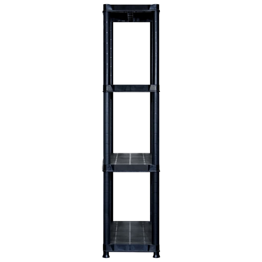Opbergrek 4-Laags 83X30,5X30 Cm Kunststof Zwart 183 x 30.5 x 130 cm