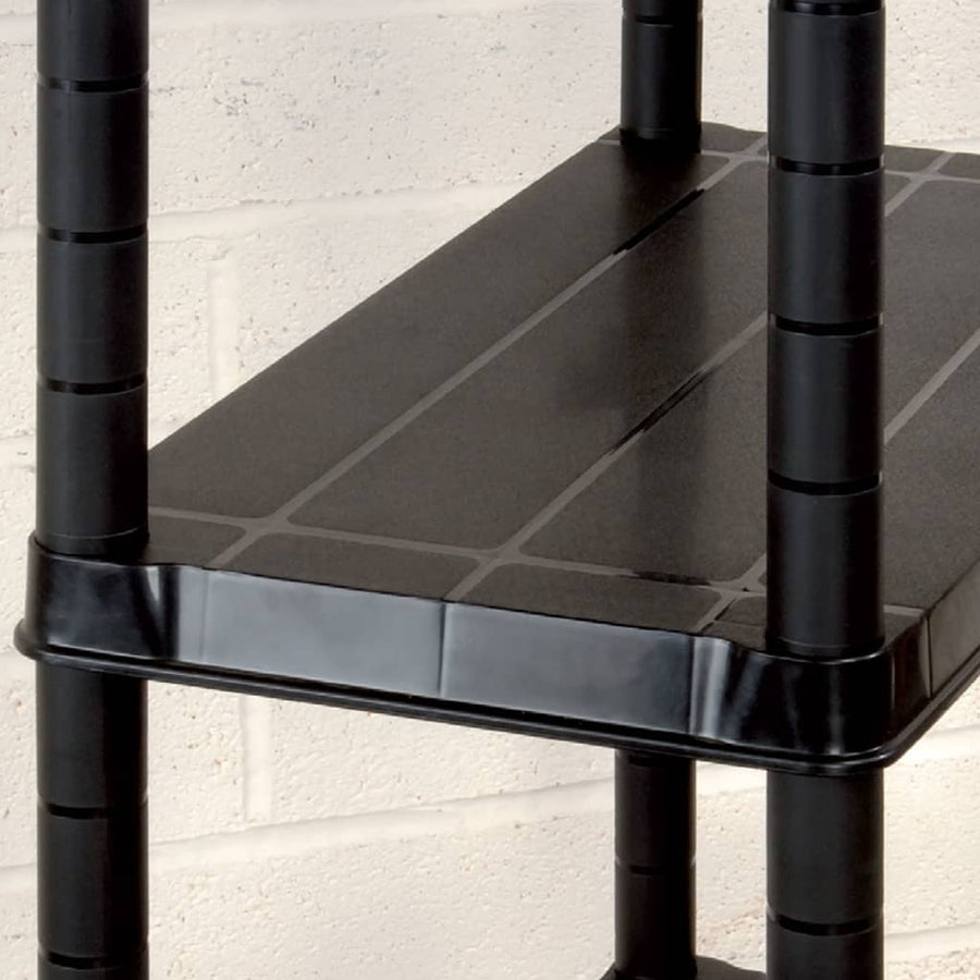 Opbergrek 4-Laags 83X30,5X30 Cm Kunststof Zwart 183 x 30.5 x 130 cm