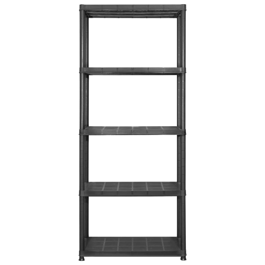 Opbergrek 5-Laags Kunststof Zwart 213 x 38 x 170 cm