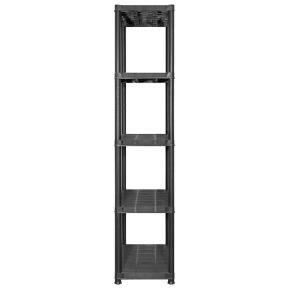 Opbergrek 5-Laags Kunststof Zwart 213 x 38 x 170 cm