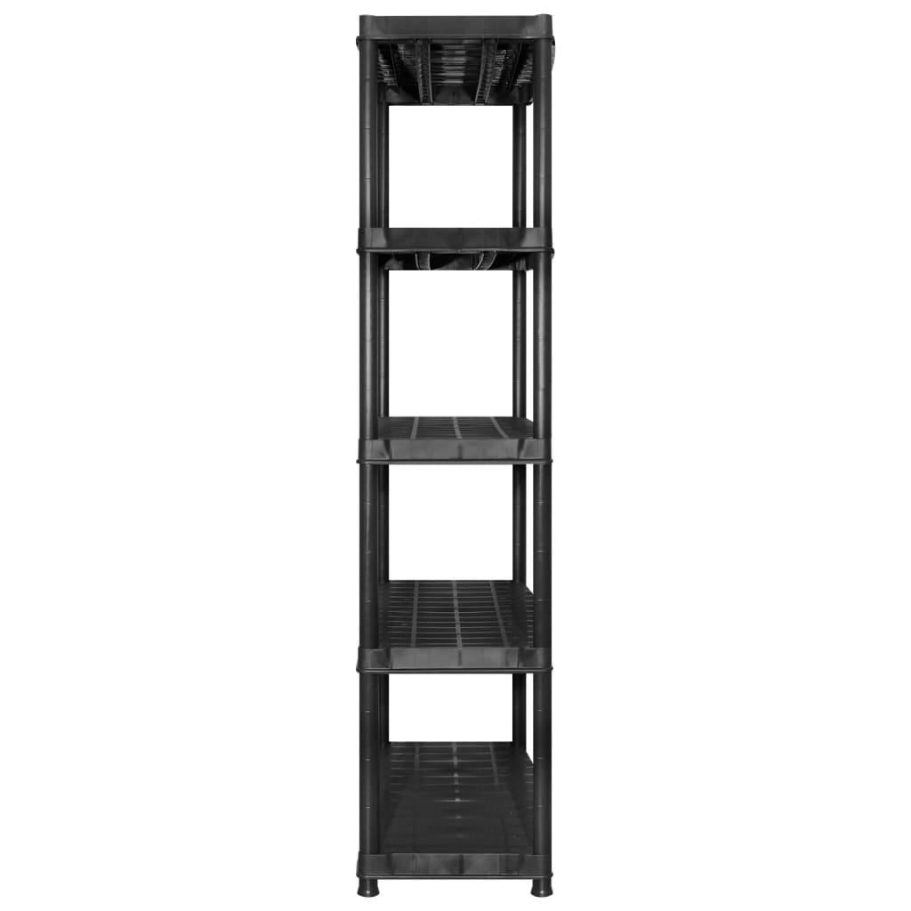 Opbergrek 5-Laags Kunststof Zwart 255 x 40 x 185 cm