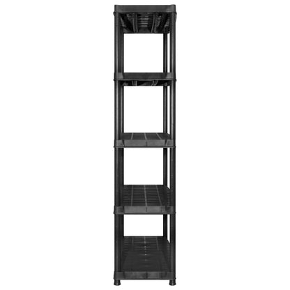 Opbergrek 5-Laags Kunststof Zwart 255 x 40 x 185 cm