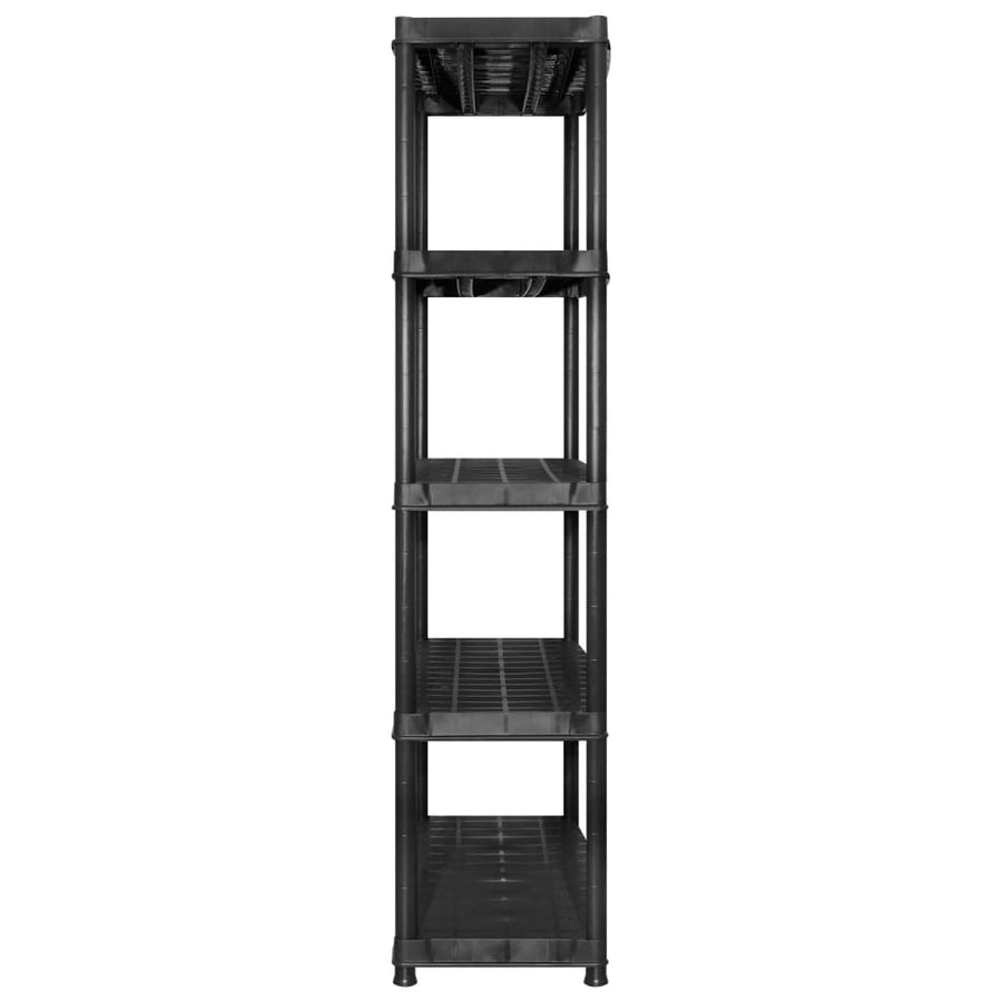 Opbergrek 5-Laags Kunststof Zwart 255 x 40 x 185 cm