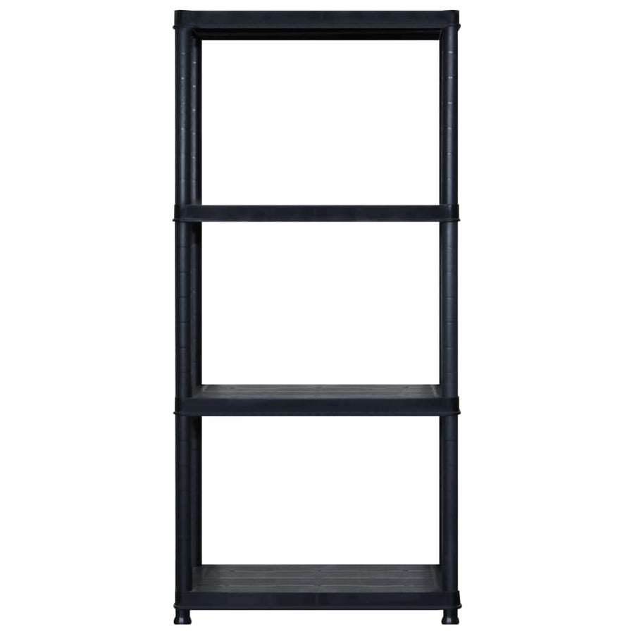 Opbergrek 4-Laags 244X30,5X30 Cm Kunststof Zwart 244 x 30.5 x 130 cm