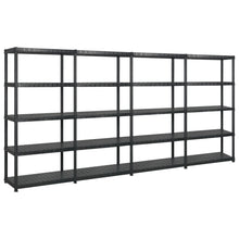 Opbergrek 5-Laags Kunststof Zwart 340 x 40 x 185 cm