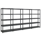 Opbergrek 5-laags 91,5x45,7x185 cm kunststof zwart