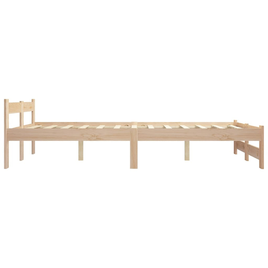 Bedframe massief grenenhout 120x200 cm 120 x 200 cm Lichtbruin