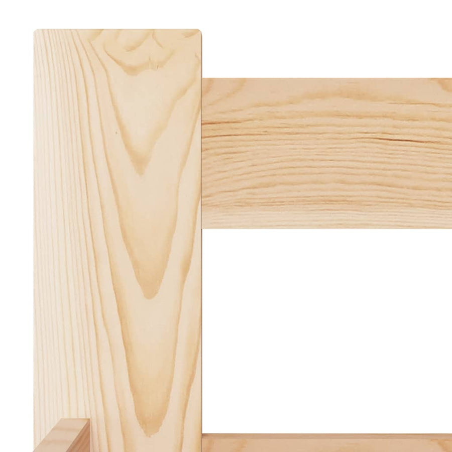 Bedframe massief grenenhout 120x200 cm 120 x 200 cm Lichtbruin