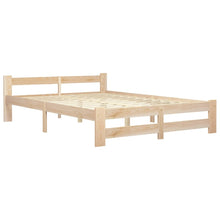 Bedframe massief grenenhout 160x200 cm 160 x 200 cm Lichtbruin