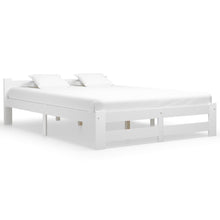 Bedframe massief grenenhout wit 160x200 cm 160 x 200 cm Wit