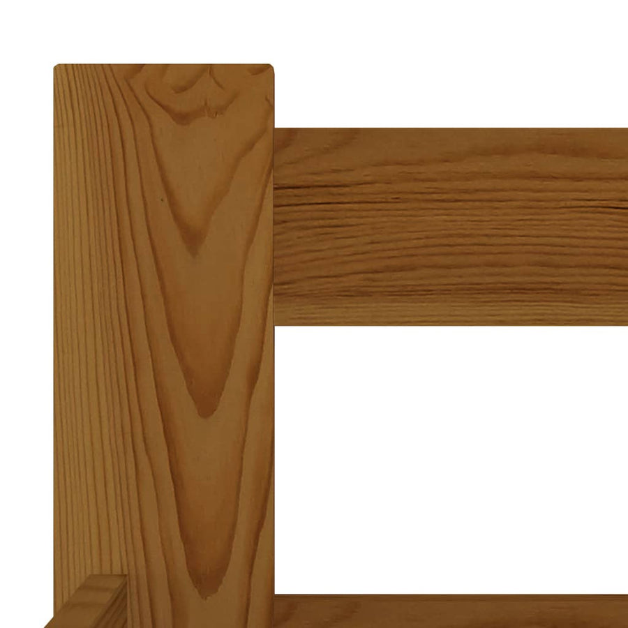 Bedframe massief grenenhout honingbruin 200x200 cm 200 x 200 cm Honingbruin