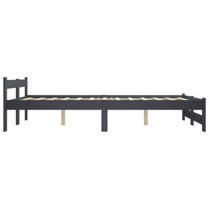 Bedframe massief grenenhout donkergrijs 160x200 cm 160 x 200 cm Donkergrijs