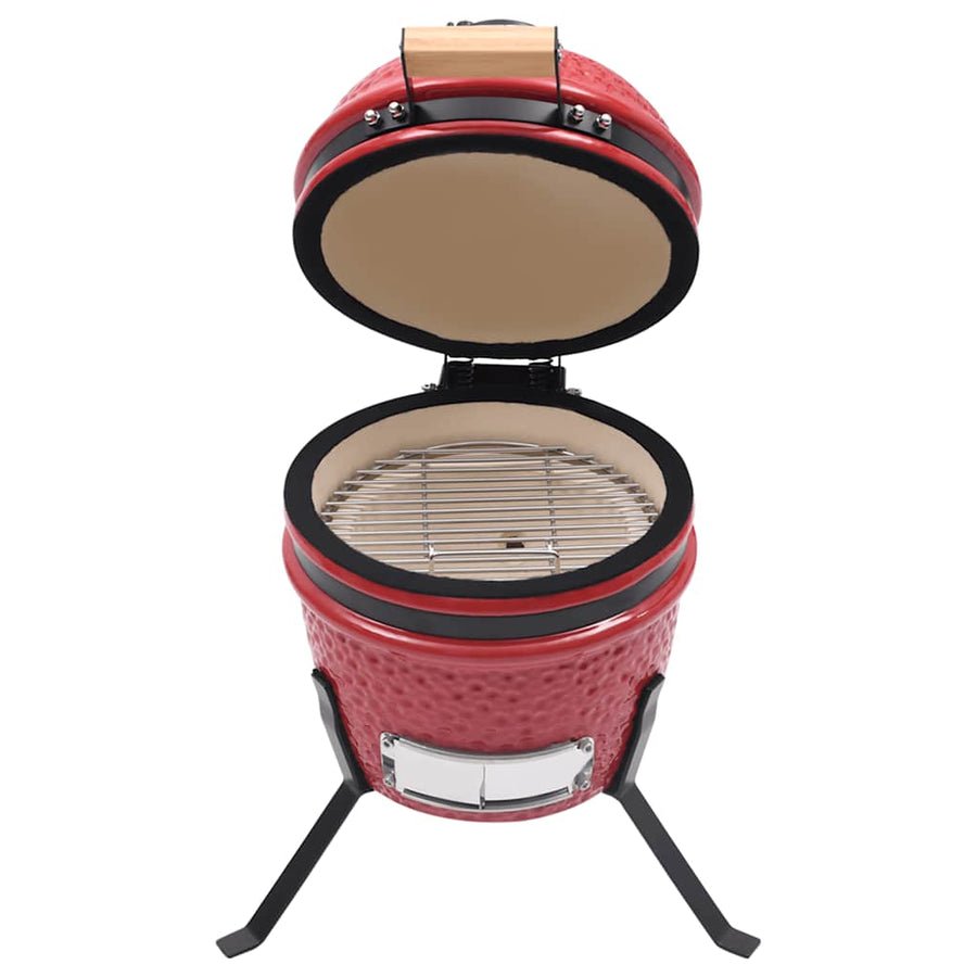 Kamado Barbecue 2-In-1 56 Cm Keramiek Rood