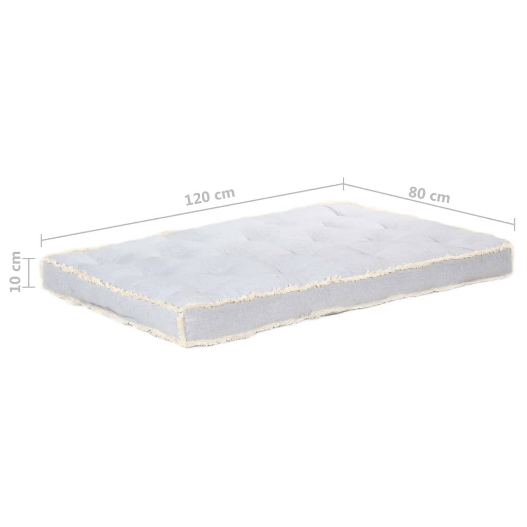 Bankkussen Pallet 20X80X0 Cm Grijs Zitkussen
