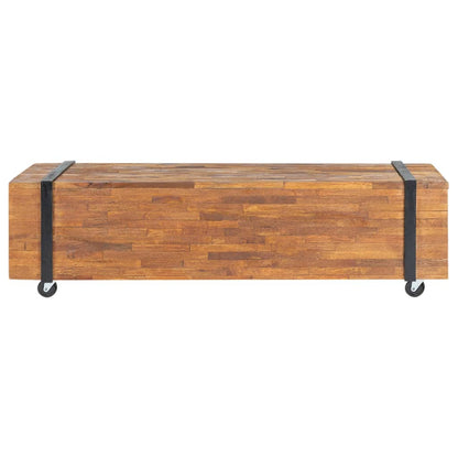 Tv-Meubel 110X30X32,5 Cm Massief Teakhout