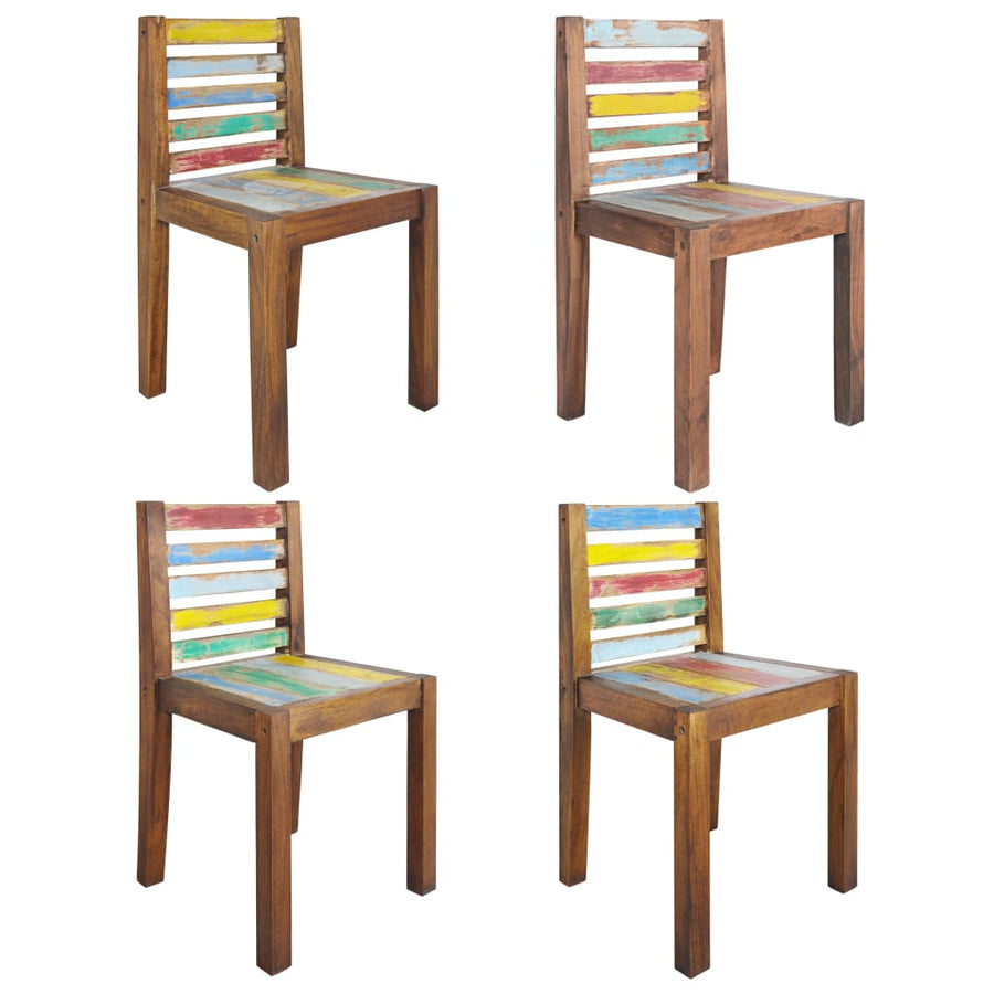 Eetkamerstoelen Massief Gerecycled Hout 4