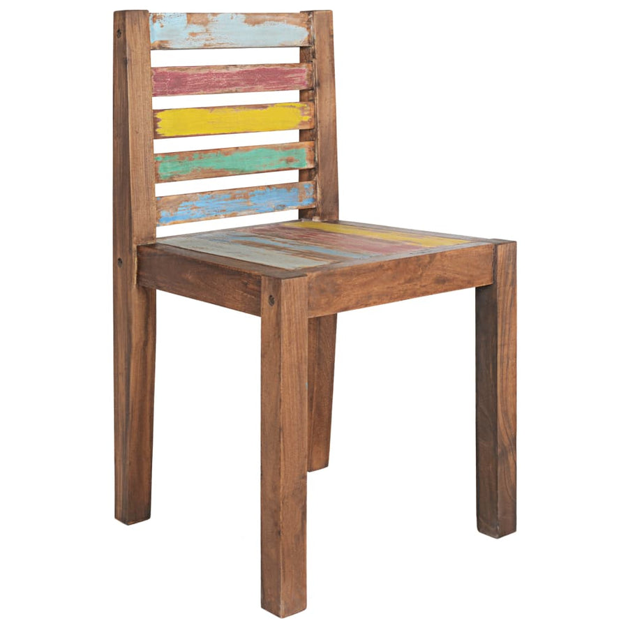 Eetkamerstoelen Massief Gerecycled Hout 4