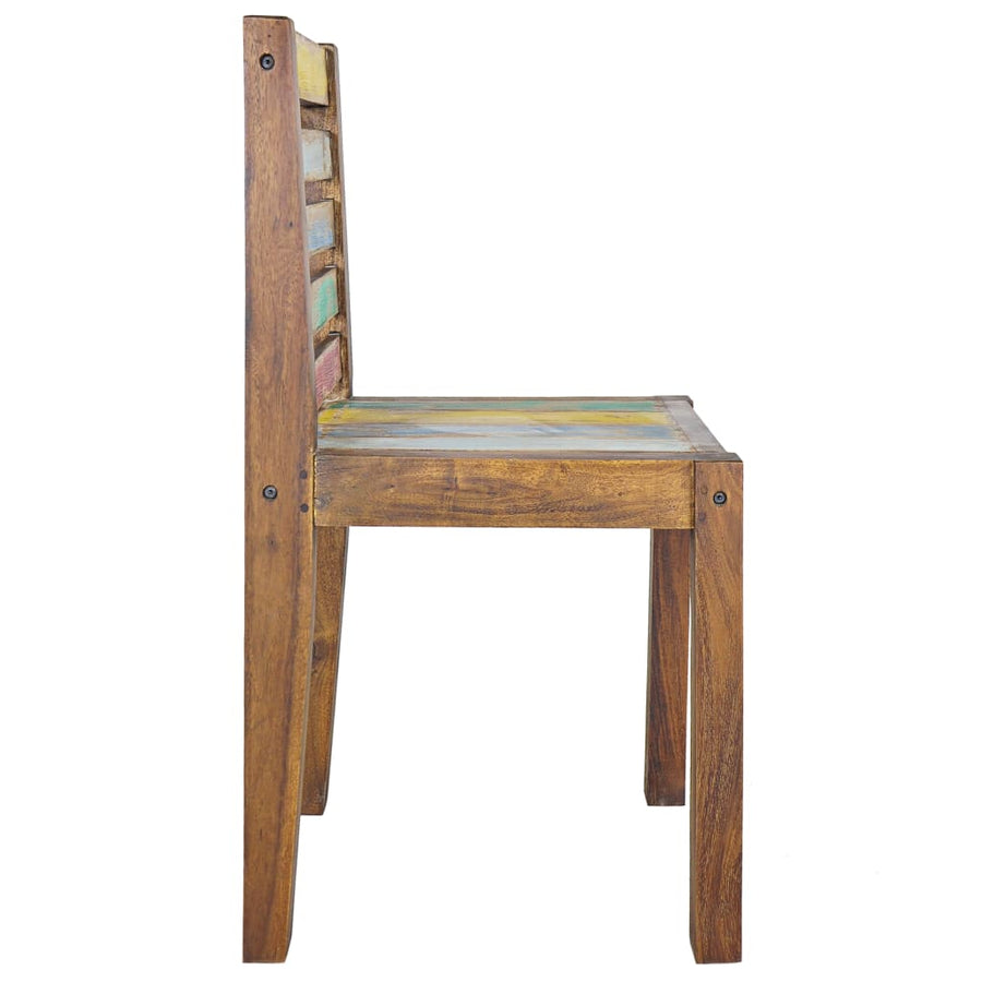 Eetkamerstoelen Massief Gerecycled Hout 4