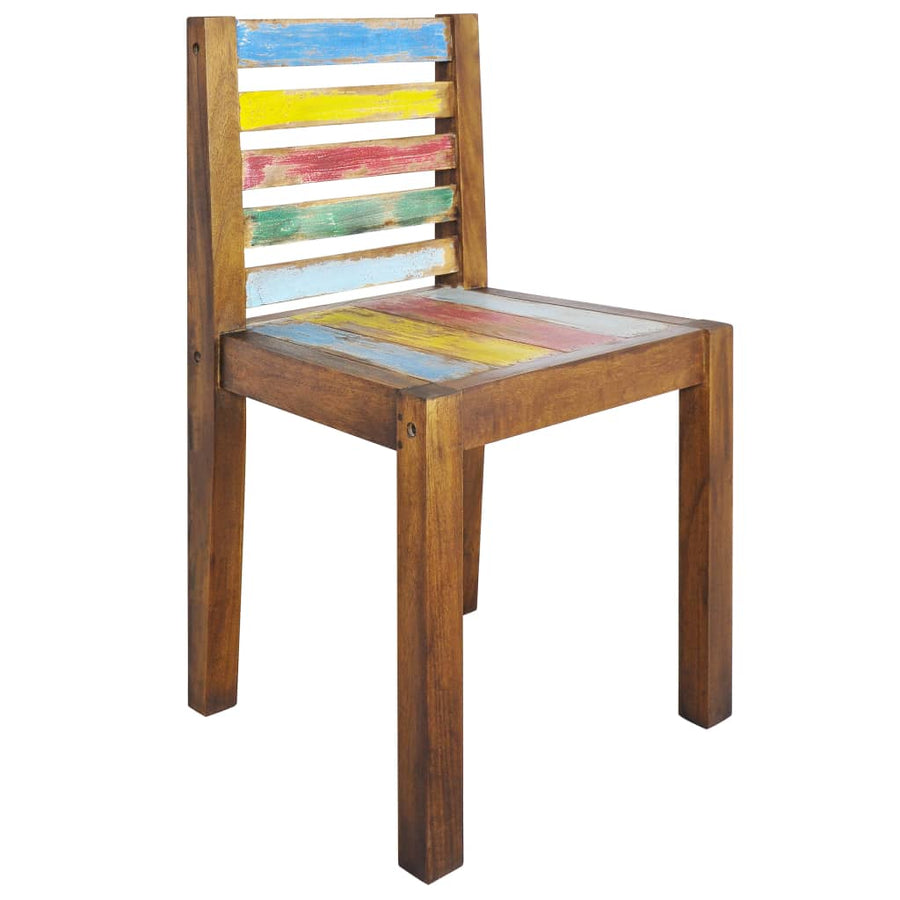 Eetkamerstoelen Massief Gerecycled Hout 4