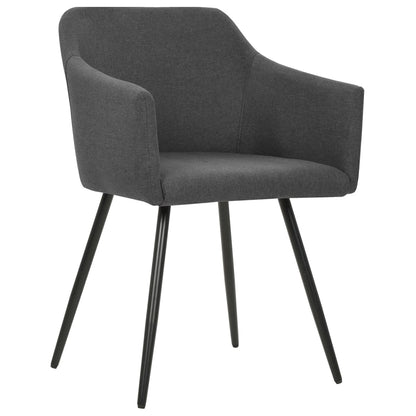 Eetkamerstoelen 4 St Stof Donkergrijs 4