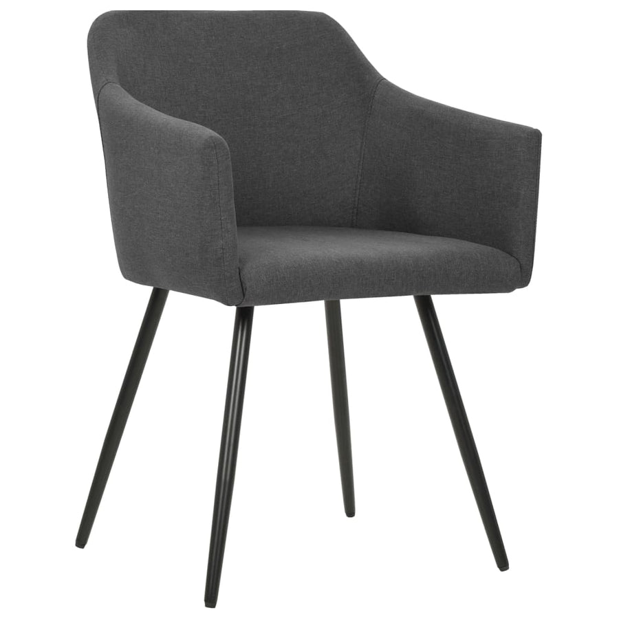Eetkamerstoelen 4 St Stof Donkergrijs 4