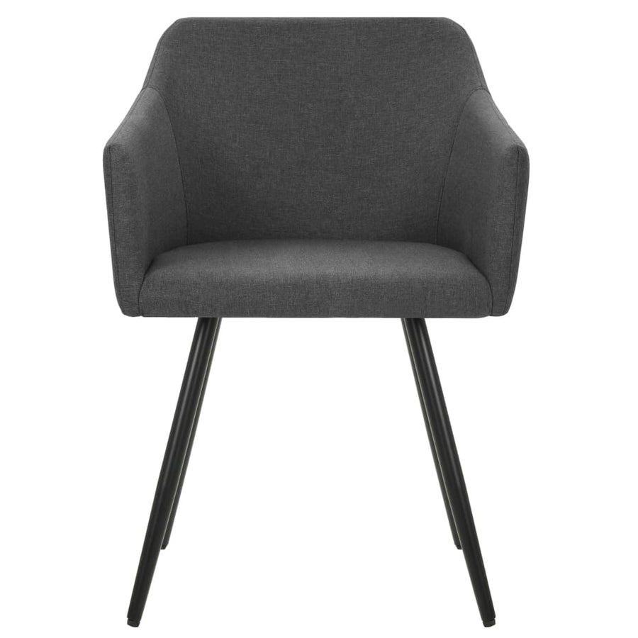 Eetkamerstoelen 4 St Stof Donkergrijs 4