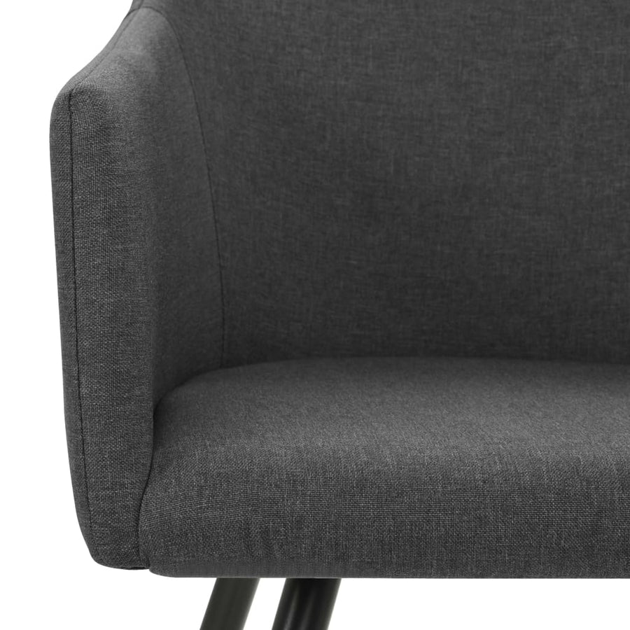 Eetkamerstoelen 4 St Stof Donkergrijs 4