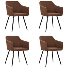 Eetkamerstoelen 4 St Stof Bruin 4