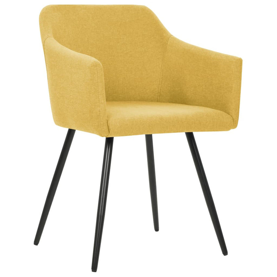 Eetkamerstoelen 4 St Stof Geel 4