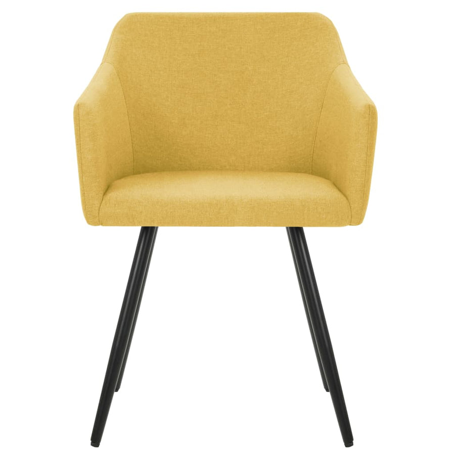 Eetkamerstoelen 4 St Stof Geel 4