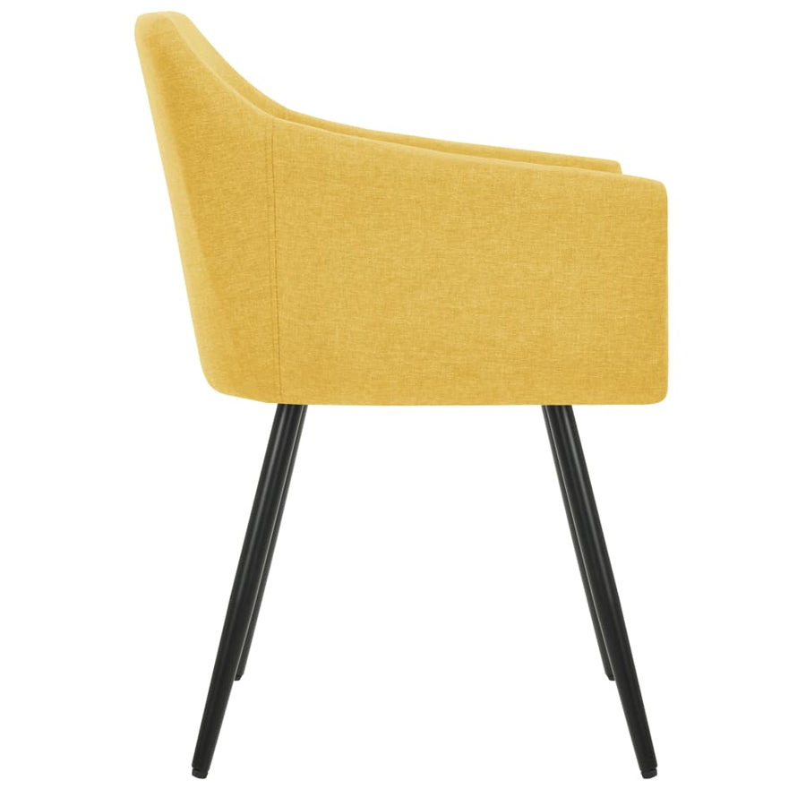 Eetkamerstoelen 4 St Stof Geel 4