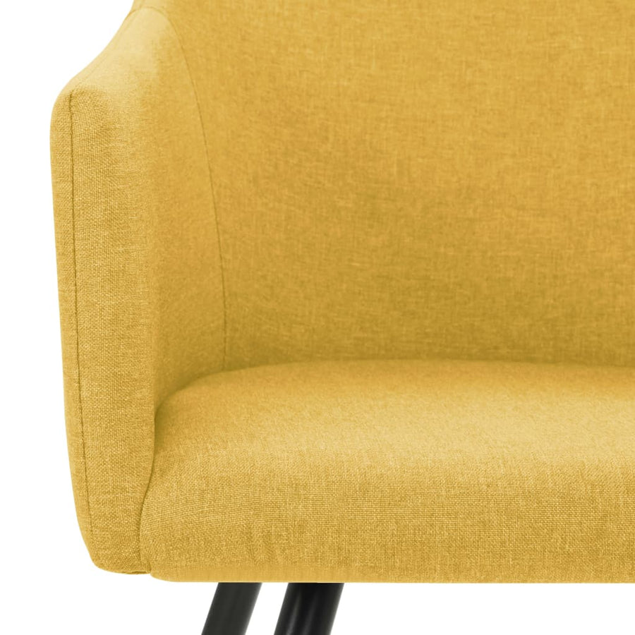 Eetkamerstoelen 4 St Stof Geel 4