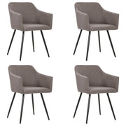 Eetkamerstoelen 4 stuks draaibaar stof taupe