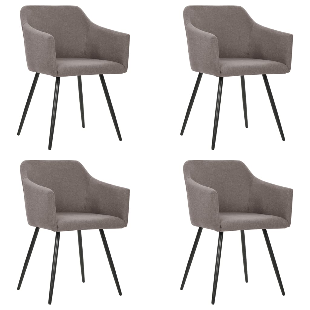 Eetkamerstoelen 4 St Draaibaar Stof Taupe 4