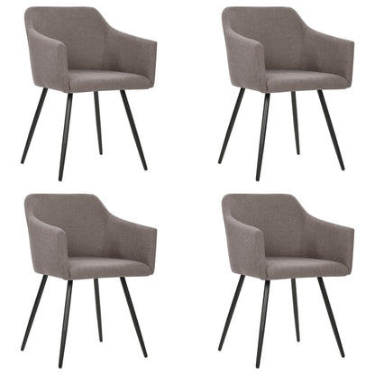 Eetkamerstoelen 4 St Draaibaar Stof Taupe 4