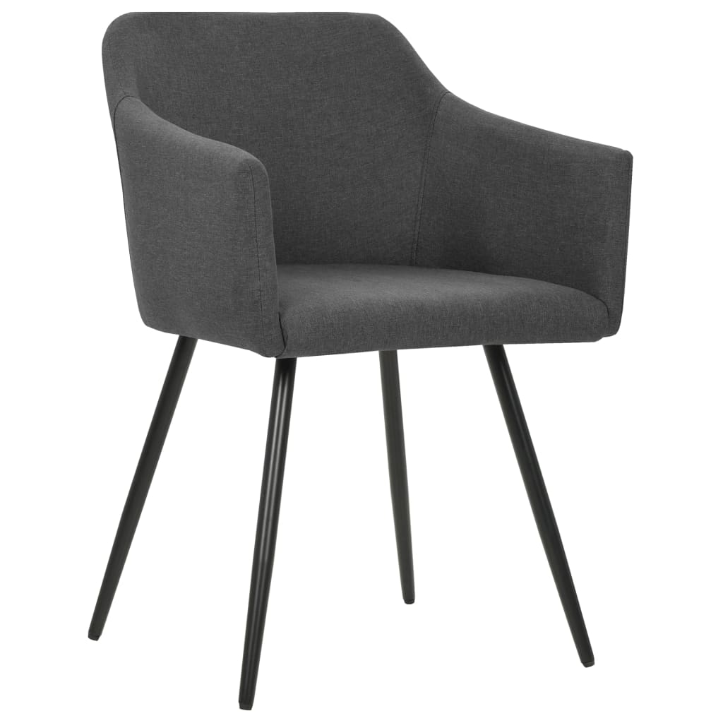 Eetkamerstoelen 6 St Stof Donkergrijs 6